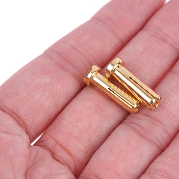 5pcs 4/5 mm Bullet Banana Plug Connecteur Femelle masculine pour la batterie RC Part Gold plaqué