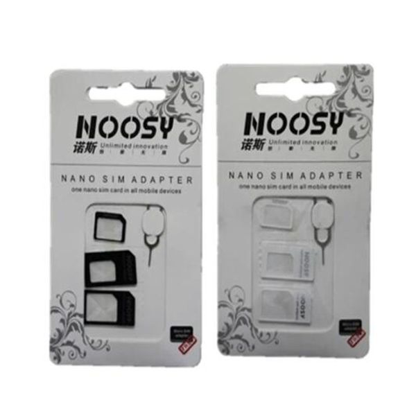 5 pièces 4 en 1 Noosy Nano carte Sim couverture de carte neutre Smartphone couverture de carte de restauration micro SIM fente de carte neutre broche carte de restauration