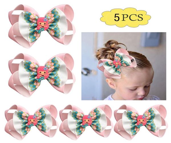 5pcs 455039039 Sirène pastel sirène princesse arc étincelant arc arc inspiré accessoires de cheveux 9548356