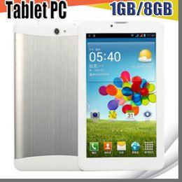 168 DHL 7 "7 pulgadas 3G phablet Llamada telefónica Tablet PC MTK6572 Dual Core Android 5.1 Bluetooth Wifi 1GB 8GB Cámara dual Tarjeta SIM GPS B-7PB