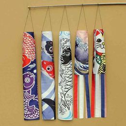 5 stks 70 cm windsock outdoor hanging koi vis Japanse karper windenocks voor Japanse sushi bar izakaya kamer huizen tuin opgehangen