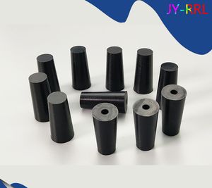 5pcs 8,5-14 mm Clear / Black Conical Silicone En caoutchouc Franchs Blanking Stopper Conille de bouchon effilée Caps de couverture d'extrémité