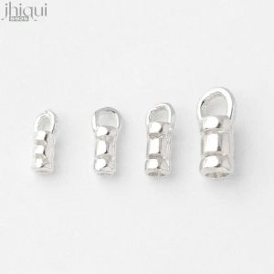 5pcs 925 Classement à sertissage en argent sterling pour la fabrication de collier de bracelet de recherche de bricolage