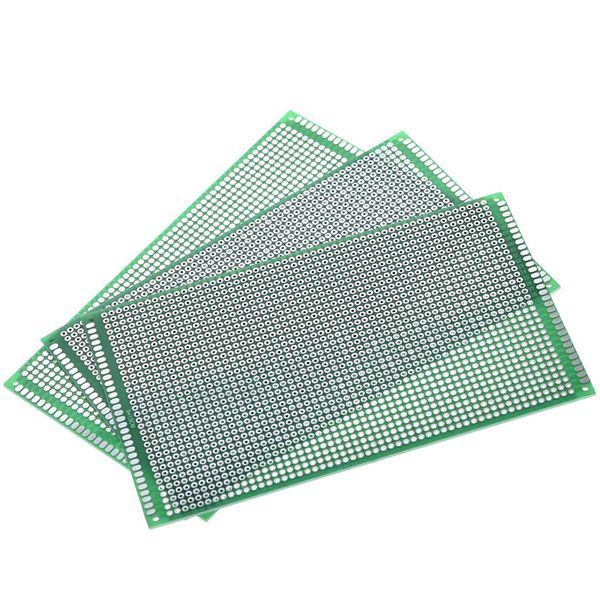 5pcs 9x15cm Prototipo de doble lateral PCB PRANBOLEBLE Universal 9*15 cm para Arduino 2.54 mm Glass Fiber Practice Kit de bricolaje Hasl