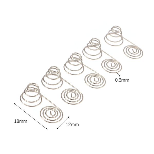 5pcs AA Batterie et bobines positives Plaque de contact à ressort AA Batterie Nickel Spring