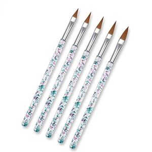 5-stcs Acryl Franse streep Nail Art Liner Borstel Set Ultra-dunne lijntekening Pen UV-gel manicure schilderborstel
