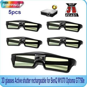 Lunettes 3D à obturateur actif 144Hz, 5 pièces, pour projecteur Acer/BenQ/Optoma/View Sonic/Dell dlp-link, livraison gratuite!