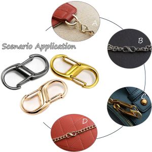 5 -stcs verstelbare metalen gespen s type vorm dubbele gesp ketting koppelingen kleine metalen clip voor extender tas ketting lengte accessoires