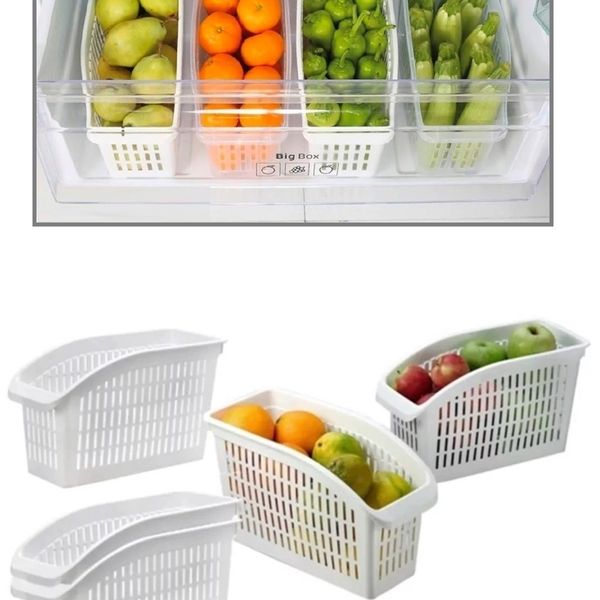 5 unids ajustable refrigerador estirable organizador caja de almacenamiento cajón rango refrigerador fresco espaciador capa estante bolsa armario 210315