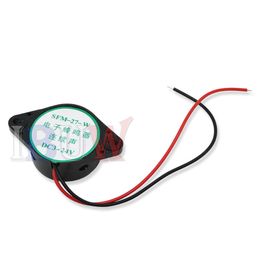 5 stcs alarm High-Decibel 3-24V 12V Elektronische zoemer Peep Alarm Intermittent continue piep voor Arduino SFM-27 Wit zwart