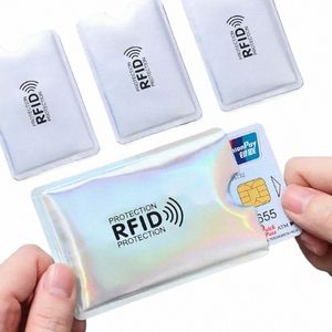 5 -stcs aluminium anti rfid kaarthouder NFC blokkerende lezer vergrendeld bankkaarthouder case protecti metaal dunne creditcard case y5f3#