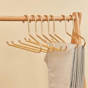 5 stks Aluminiumlegering Broekhangers Huishoudelijke Kleren Organizer Garderobe Ruimtebesparende Broek Storage Hanger Broek Droogrek 220408