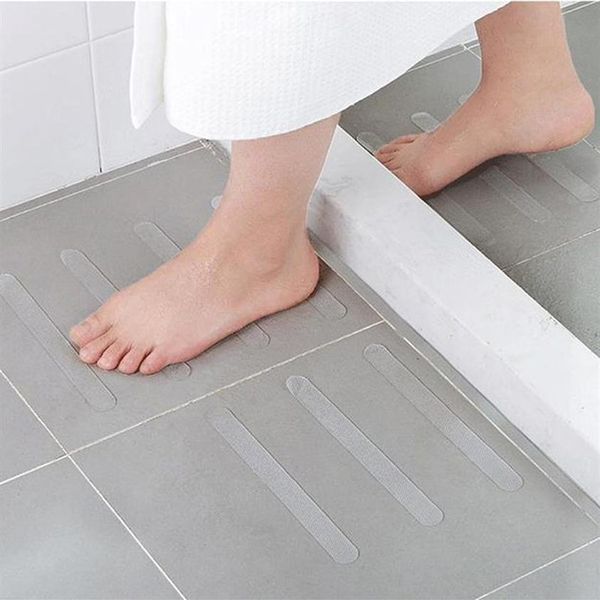 Bandes antidérapantes autocollantes pour sol de douche, 5 pièces, bandes de sécurité pour bain, bande antidérapante transparente pour baignoires et escaliers, New2669