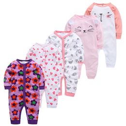 5 unids pijamas de bebé recién nacido niña niño pijamas bebe fille algodón transpirable suave ropa bebe recién nacido durmientes bebé pjiamas lj200827