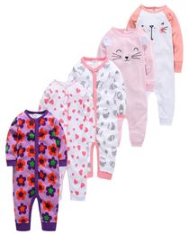 5 pièces bébé pyjamas nouveau-né fille garçon Pijamas bebe fille coton respirant doux ropa bebe nouveau-né dormeurs bébé Pjiamas LJ2008272610192