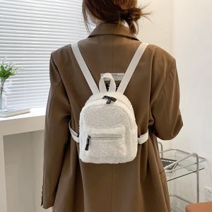 5pcs Sac à dos Fashion Lady Plush Plain Travel Short Crossbody Bag