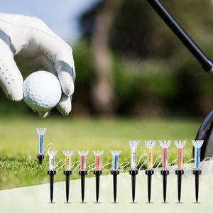 5 -stcs/tas 79/90 mm plastic golftetjes met origineel pakket duurzame flexibele magnetische stap omlaag golfbalhouder oefenaccessoires