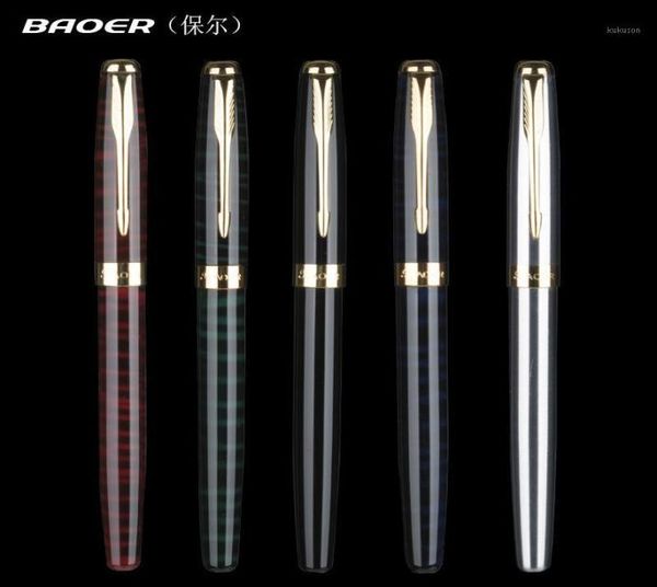 5pcs Baoer Metal Fountain Pen 05mm Office Ink Pen Calligraphie pour écrire des étudiants de l'école1720778