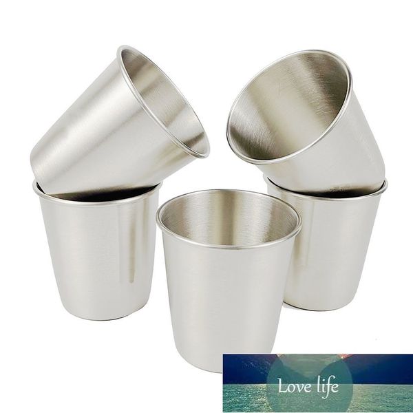 5pcs chopes à bière en acier inoxydable 304 tasse à thé au lait curling maison enfants boivent de l'eau tasse 200 ml prix usine conception experte qualité dernier style état d'origine