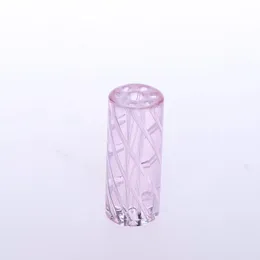 5 unids/caja en Stock, modelo de línea de tornillo rosa de 7 agujeros, puntas de filtro de vidrio para fumar/punta de humo de vidrio con agujeros para accesorios para fumar
