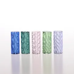 5pcs / boîte en stock couleurs spirale 7 trous porte-embouts en verre de fumée / embouts de filtre en verre / porte-embout de filtre en verre de cigarette accessoires pour fumer