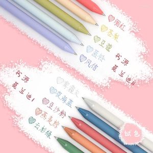 5 stks/doos Kaco Gel Pen Retro Kleur Inkt Intrekbare Vintage Extra Fijne 0.5mm Kawaii Briefpapier Voor School Kantoorbenodigdheden