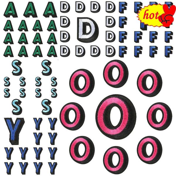 5 pièces en vrac Alphabet patchs brodés pour vêtements enfants lettre mignonne petit fer sur Parche Ropa coudre Naszywka bébé Lot veste Pack