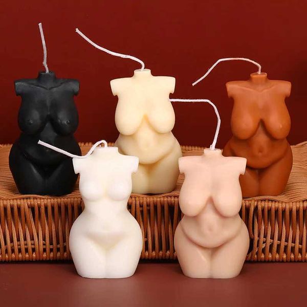 5 piezas Velas insportadas Cuerpo de arte desnudo Vela Decoración moderna del hogar Velas perfumadas Figura para mujer Creativa Decoración Fat Mujer Candillas aromáticas