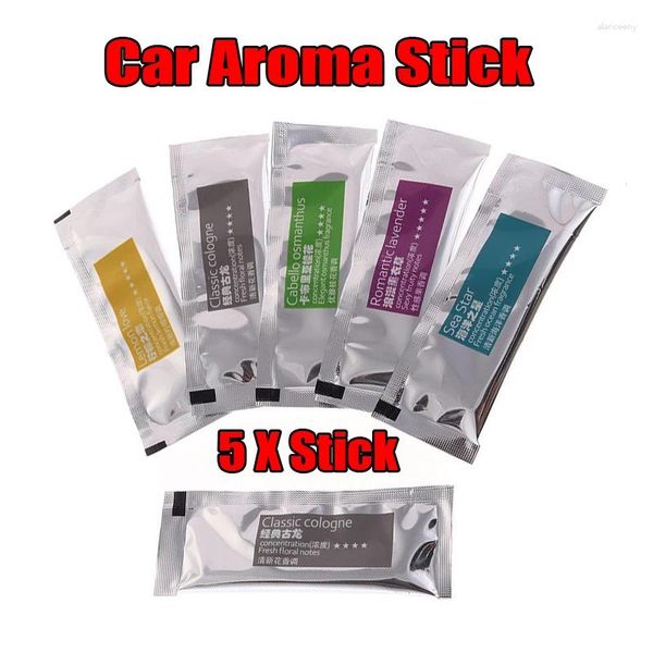 Ambientador de aire para coche, difusor sólido con estilo de Perfume de repuesto, núcleos de palo, acondicionador de ventilación, 5 uds.