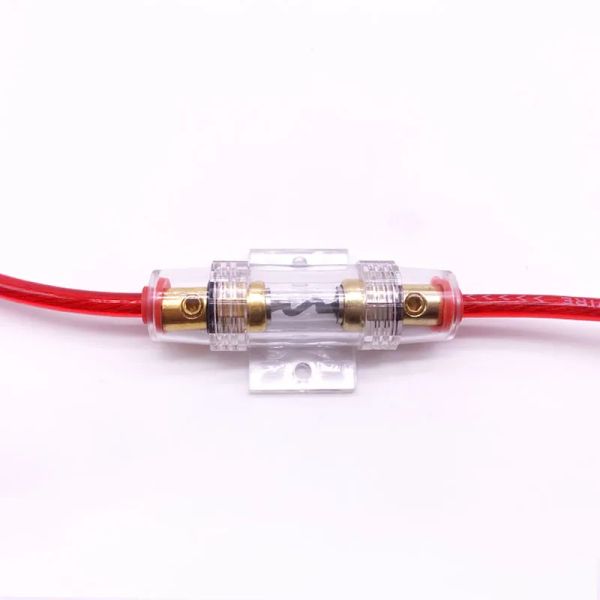 5pcs Audio Audio Reiniciador de fusibles 4/8 y 10 alambre de calibre con fusibles de 60 amperios 30A/60A/100A Soporte de fusible para Audio Auto Amplificador