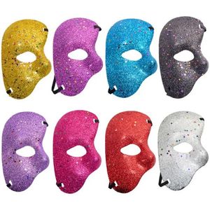 5 pièces carnaval fête opéra effectuer scène jouer paillettes demi-masque pour noël mariage décor accessoire fournitures Cosplay accessoires