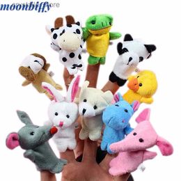 5 pièces dessin animé biologique Animal doigt marionnette jouets en peluche enfant bébé faveur poupées L230518