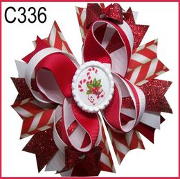 5 pièces, nœuds de cheveux de noël, nœud de canne à bonbons, pince à cheveux du père noël, vacances de renne, joyeux noël, nœud de cheveux B7407143