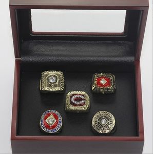 Ensemble de bagues de championnat des champions de l'équipe Reds de Cincinnati, 5 pièces, avec boîte en bois, Souvenir, cadeau pour hommes, 2024