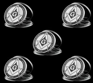 5pcs Collection Coin Europese Broederschap metselaars Vrijmetselaars Craft Token 1 oz Verzilverd Uitdaging Badge8284253