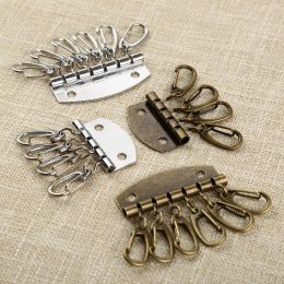 5pcs porte-clés compacts portefeuille clés de clé Chaîne de clés 4-6 crochets à la main