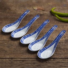 5pcs Pruisible Céramique Spoon multifonction chinois Scoop Porridge Table Varelle pour le restaurant 240422