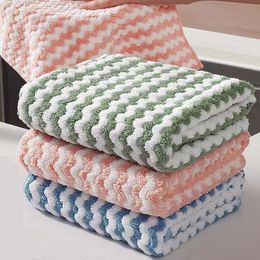 5 piezas de vellón de lana de coral coral almohadillas de sartén súper absorbentes platos de cocina seca y seca