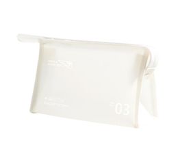 Étuis à cosmétiques en PVC, 5 pièces, lettres imprimées bonbons, grande capacité, solide, bref sac de lavage de voyage croisé, mélange de couleurs