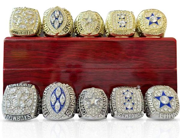 5pcs Cowboys Team Souvenirs Champions Championship Championship With Wooden Box Box Men Fan Gift 2024