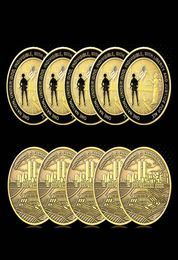5pcs Craft honorant Remember 11 septembre Attaques Bronze Plated Challenge Coins Collectibles Souvenirs originaux Cadeaux 9817337