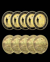 5 -stcs Craft Eerving Remembering 11 september aanvallen Bronze Coins Coins Collectible Original Souvenirs Gifts7872309
