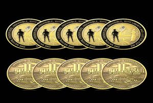 5 -stks Craft Eerving Remembering 11 september aanvallen Bronze Coins Collectible Collectible Original Souvenirs Gifts9722713