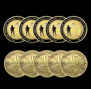 5pcs Craft Honorant Remember 11 Septembre Attaques Bronze Plated Challenge Coins Collectibles Souvenirs originaux Cadeaux 2987223