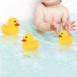 5pcs mignon canard natation des jouets pour enfants en caoutchouc doux