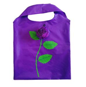 5 uds. Bolsas de compras reutilizables ecológicas plegables con flor rosa y sandía Pitaya