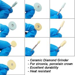5pcs Polongers de la zircone dentaire en céramique Diamond Grinder Polorage Grinceing Emax Crowns Dentiste Laboratoire de laboratoire