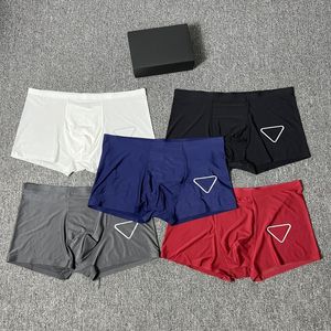 5pcs Designer Men Sous-pants boxeurs élastiques sans couleurs couleurs de couleurs solides sexy