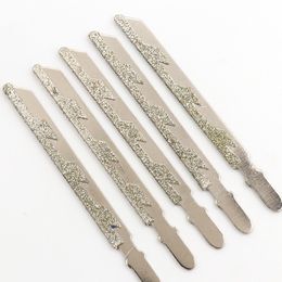 La lame de scie sauteuse enrobée de 5pcs en diamant les lames de scie en t-shank talls en t-shank pour en fibre de verre en marbre en marbre