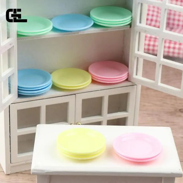 5pcs plats plaque table vaisselle poupées meubles de maison miniatures
